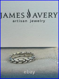 James Avery Retired Braided Rope Band Ring Sterling Silver Twisted Woven Sz 5.75 James Avery Retired Braided Rope Band Ring Sterling Silver Twisted Woven Sz 5.75