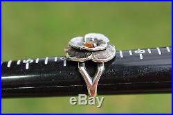 James Avery Retired Citrine Flower Sterling Silver Ring