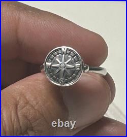James Avery Retired Compass Life's Journey Sterling Silver 925 Ring Size 8