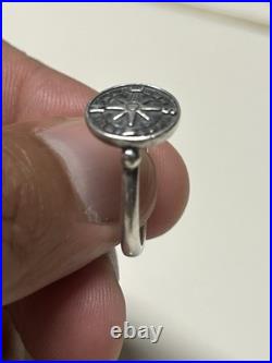 James Avery Retired Compass Life's Journey Sterling Silver 925 Ring Size 8