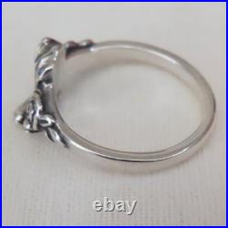 James Avery Retired Cowgirl Boots & Roses Western Ring Sz 7 Sterling Silver 925