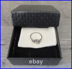James Avery Retired Cowgirl Boots & Roses Western Ring Sz 7 Sterling Silver 925