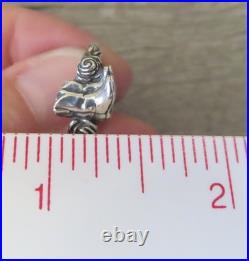 James Avery Retired Cowgirl Boots & Roses Western Ring Sz 7 Sterling Silver 925