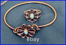 James Avery Retired De Flores Turquoise Flower Ring size 8 & Bracelet Set James Avery Retired De Flores Turquoise Flower Ring size 8 & Bracelet Set
