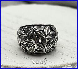 James Avery Retired Dome Leaves Openwork Ring Size 7 RARE Piece