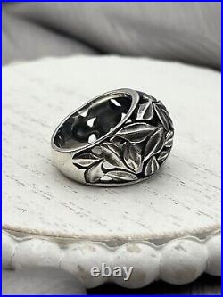 James Avery Retired Dome Leaves Openwork Ring Size 7 RARE Piece