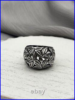 James Avery Retired Dome Leaves Openwork Ring Size 7 RARE Piece