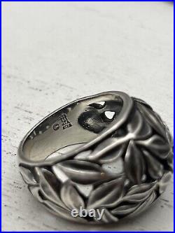 James Avery Retired Dome Leaves Openwork Ring Size 7 RARE Piece