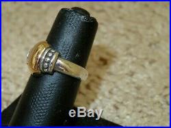 James Avery Retired Dome Thatch Beaded Ring, 14 Kt gold and silver, size 7