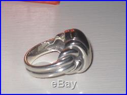 James Avery Retired Elongated Knot Dome Ring in 14k Gold & Sterling Silver sz 8