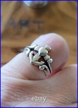 James Avery Retired Faith Hope Love Anchor Cross Heart Silver Ring Size 5