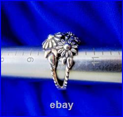 James Avery Retired Floral Cluster Dome Ring 925 Size 10 Statement Piece James Avery Retired Floral Cluster Dome Ring 925 Size 10 Statement Piece