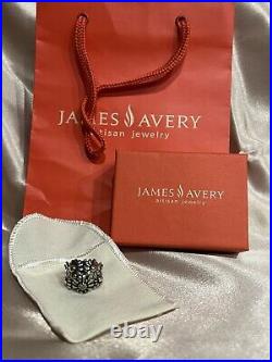 James Avery Retired Floral Cluster Flower Mound Ring 925 Sterling Silver Size 5
