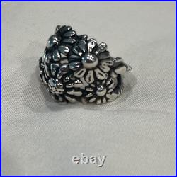 James Avery Retired Floral Cluster Flower Mound Ring 925 Sterling Silver Size 5