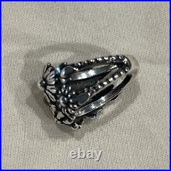 James Avery Retired Floral Cluster Flower Mound Ring 925 Sterling Silver Size 5