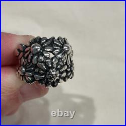 James Avery Retired Floral Cluster Flower Mound Ring 925 Sterling Silver Size 5