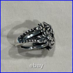 James Avery Retired Floral Cluster Flower Mound Ring 925 Sterling Silver Size 5