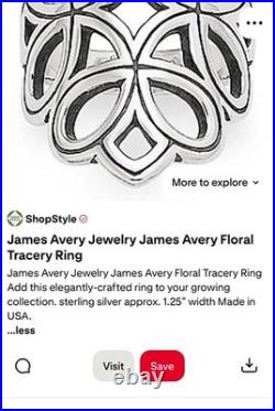 James Avery Retired Floral Tracery Ring
