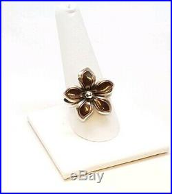 James Avery Retired Flower Copper Petals Ring. 925 Preowned Size 9.5