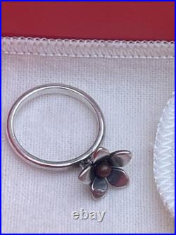 James Avery Retired Flower Dangle Ring With Bronze