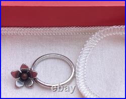 James Avery Retired Flower Dangle Ring With Bronze