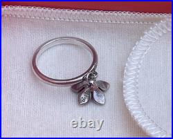 James Avery Retired Flower Dangle Ring With Bronze James Avery Retired Flower Dangle Ring With Bronze