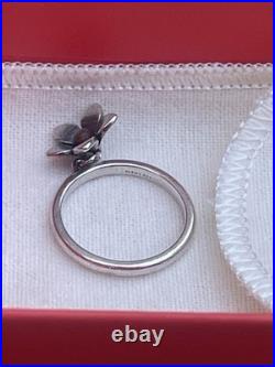 James Avery Retired Flower Dangle Ring With Bronze James Avery Retired Flower Dangle Ring With Bronze