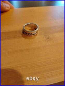 James Avery Retired Friends Forever Sterling Silver Band Ring Size 8