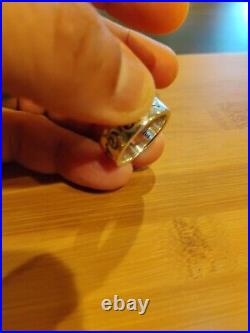 James Avery Retired Friends Forever Sterling Silver Band Ring Size 8