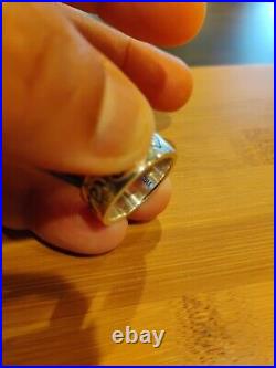 James Avery Retired Friends Forever Sterling Silver Band Ring Size 8
