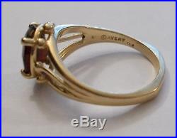 James Avery Retired Garnet Ring 14K Gold