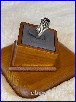 James Avery Retired Garnet Scrolled Hearts Ring Size 9.75