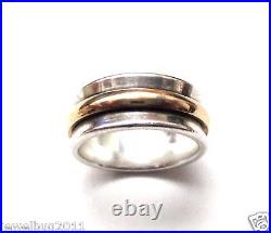James Avery Retired Gold Center Wedding Band Ring 14kt/925 Comfortable RING