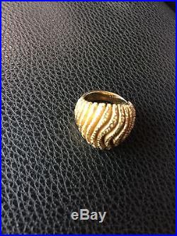 James Avery Retired Gold Dome Ring 14K Size 4