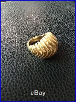 James Avery Retired Gold Dome Ring 14K Size 4