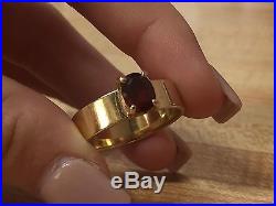 James Avery Retired Gold Garnet Ring Size 13