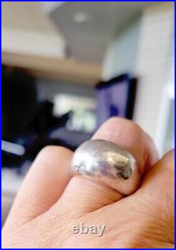 James Avery Retired HEAVY Hammered Dome Ring Size 7 ALMOST 15 GRAMS