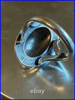 James Avery Retired Hammered Copper Oval Dome 925 Sterling Silver Sz 9