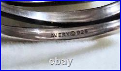 James Avery Retired Hammered Stacked Band Ring Size 7.5
