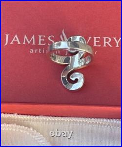 James Avery Retired Hammered Swirl Ring/Size-6