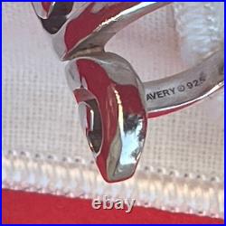 James Avery Retired Hammered Swirl Ring/Size-6