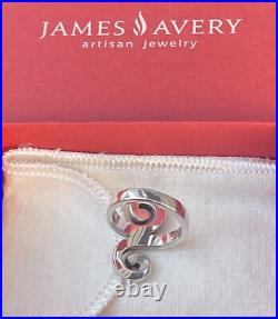 James Avery Retired Hammered Swirl Ring/Size-6