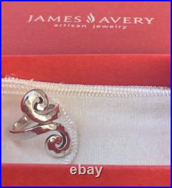 James Avery Retired Hammered Swirl Ring/Size-6