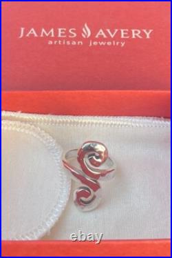 James Avery Retired Hammered Swirl Ring/Size-6