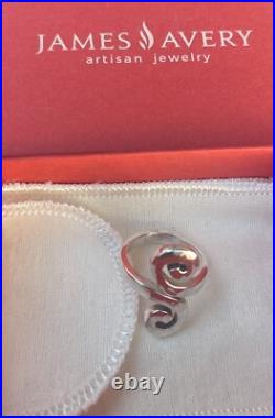 James Avery Retired Hammered Swirl Ring/Size-6