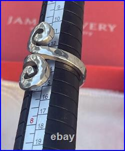 James Avery Retired Hammered Swirl Ring/Size-6