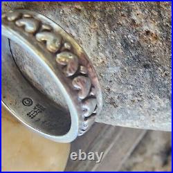 James Avery Retired Heart Eternity Band Ring Size 5