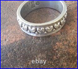 James Avery Retired Heart Eternity Band Ring Size 5