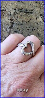 James Avery Retired Heart Ring Size 9.5 NEAT Piece! Sterling Silver