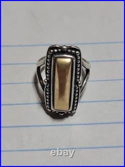 James Avery Retired Heirloom Bronze and Silver Ring Size 6
